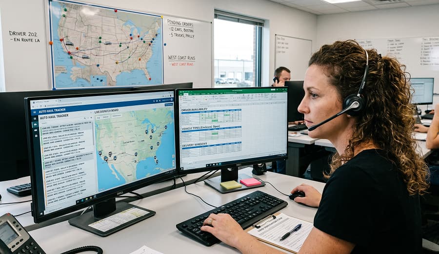 Hotshot dispatcher working urgent loads