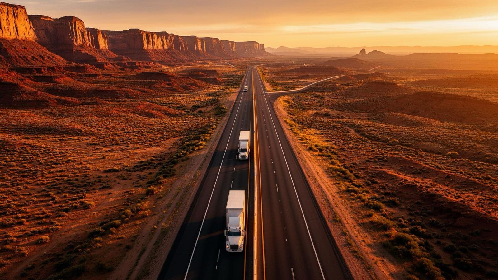 Freight truck on the road